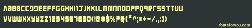 Youngtechscondensed Font – Yellow Fonts on Black Background