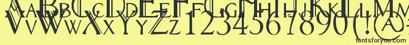 RennyHybrid Font – Black Fonts on Yellow Background