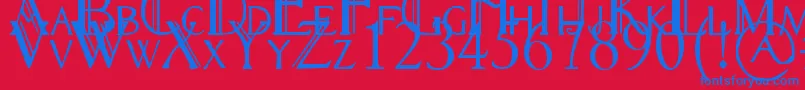 RennyHybrid Font – Blue Fonts on Red Background