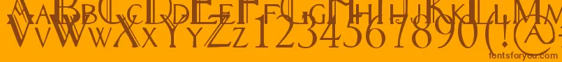 fuente RennyHybrid – Fuentes Marrones Sobre Fondo Naranja