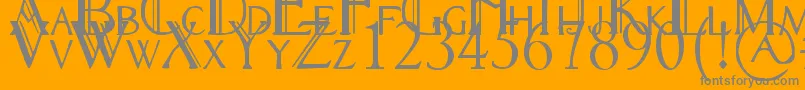 More about RennyHybrid Font RennyHybrid Font – Gray Fonts on Orange Background