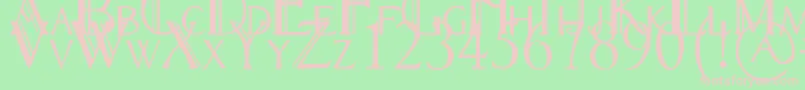 RennyHybrid Font – Pink Fonts on Green Background