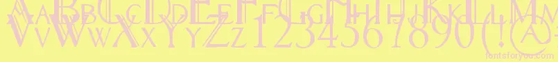 RennyHybrid Font – Pink Fonts on Yellow Background