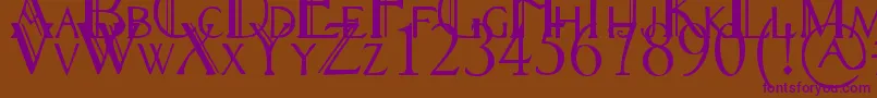 RennyHybrid Font – Purple Fonts on Brown Background