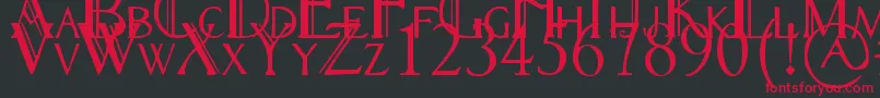 RennyHybrid Font – Red Fonts on Black Background