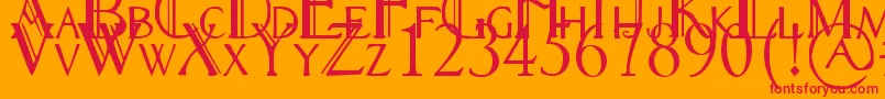fuente RennyHybrid – Fuentes Rojas Sobre Fondo Naranja