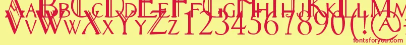 RennyHybrid Font – Red Fonts on Yellow Background