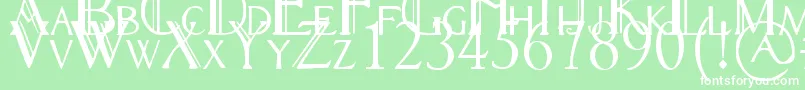 RennyHybrid Font – White Fonts on Green Background