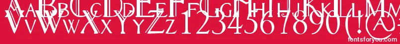 RennyHybrid Font – White Fonts on Red Background