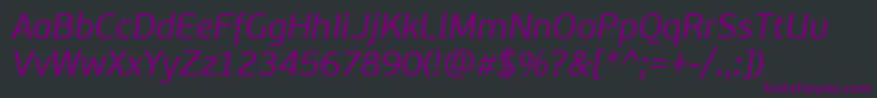 PfbeausansproItalic Font – Purple Fonts on Black Background