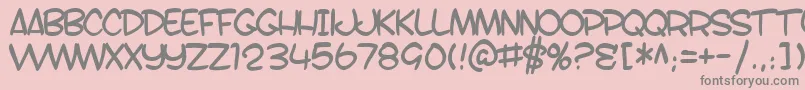 SfToontimeB Font – Gray Fonts on Pink Background
