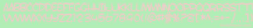 SfToontimeB Font – Pink Fonts on Green Background