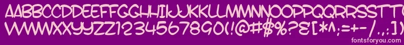 SfToontimeB Font – Pink Fonts on Purple Background