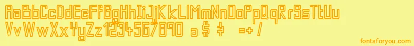 Kaberet Font – Orange Fonts on Yellow Background
