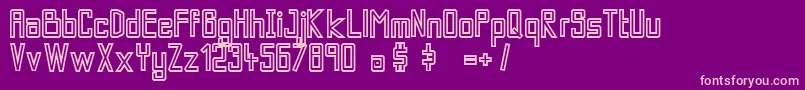 Kaberet Font – Pink Fonts on Purple Background