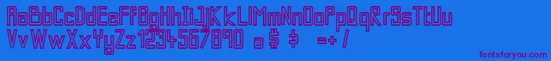 Kaberet Font – Purple Fonts on Blue Background