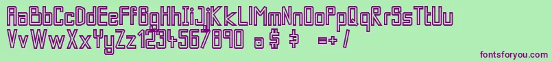 Kaberet Font – Purple Fonts on Green Background