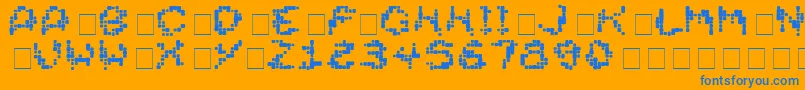 Подробнее о шрифте Dirtyhead Шрифт Dirtyhead – синие шрифты на оранжевом фоне