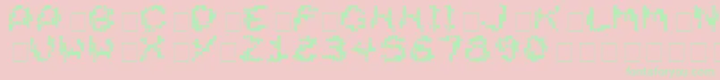 Dirtyhead Font – Green Fonts on Pink Background