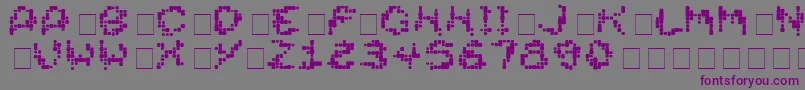 Шрифт Dirtyhead – фиолетовые шрифты на сером фоне
