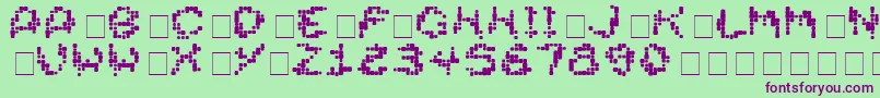 Шрифт Dirtyhead – фиолетовые шрифты на зелёном фоне