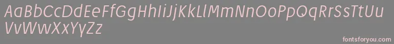 JosefReducedLightitalic Font – Pink Fonts on Gray Background