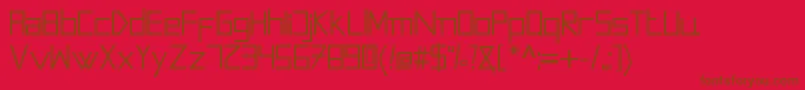 Amoceanus Font – Brown Fonts on Red Background