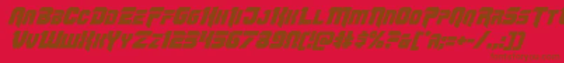 Police Omegaforceital11 – polices brunes sur fond rouge