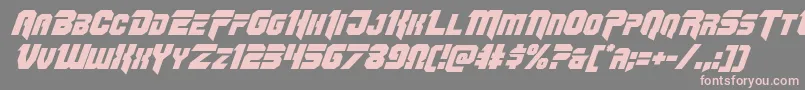 Omegaforceital11-Schriftart – Rosa Schriften auf grauem Hintergrund
