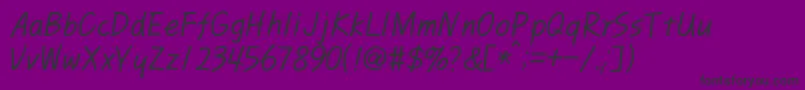Czcionka PyunjiR – czarne czcionki na fioletowym tle