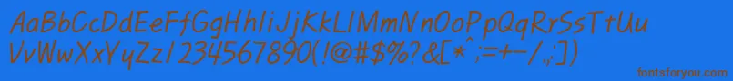 PyunjiR Font – Brown Fonts on Blue Background