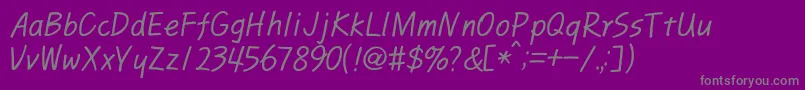 PyunjiR Font – Gray Fonts on Purple Background