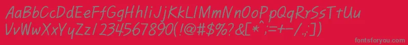 PyunjiR Font – Gray Fonts on Red Background