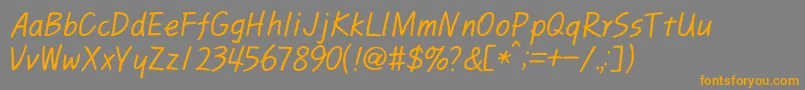 PyunjiR Font – Orange Fonts on Gray Background