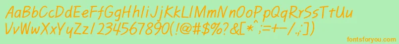 PyunjiR Font – Orange Fonts on Green Background