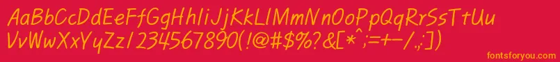 PyunjiR Font – Orange Fonts on Red Background