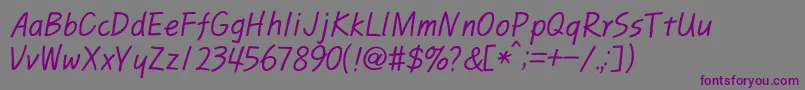 PyunjiR Font – Purple Fonts on Gray Background