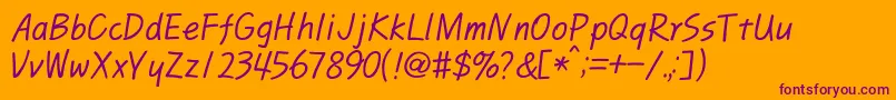 PyunjiR Font – Purple Fonts on Orange Background