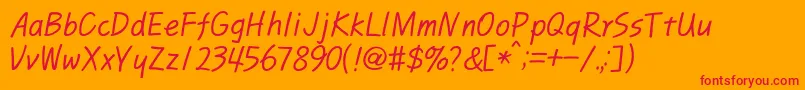 PyunjiR Font – Red Fonts on Orange Background