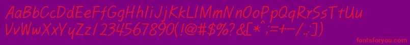 PyunjiR Font – Red Fonts on Purple Background