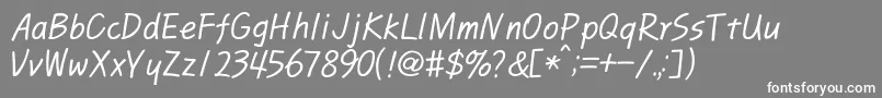 PyunjiR Font – White Fonts on Gray Background
