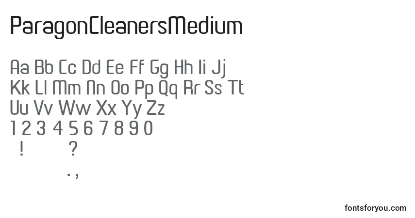 Шрифт ParagonCleanersMedium – алфавит, цифры, специальные символы