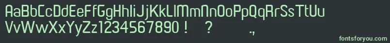 Fonte ParagonCleanersMedium – fontes verdes em um fundo preto