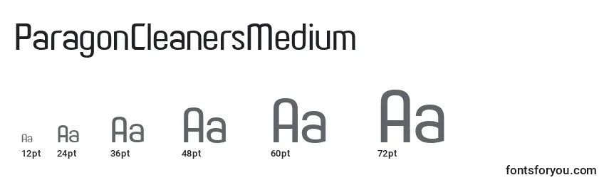 Размеры шрифта ParagonCleanersMedium