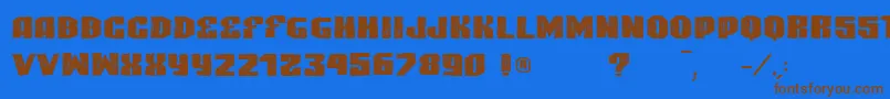 VtksHighlight Font – Brown Fonts on Blue Background