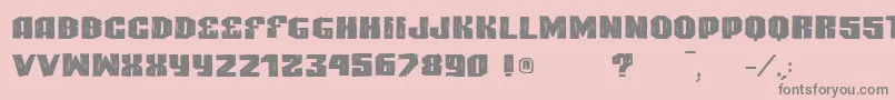 フォントVtksHighlight – ピンクの背景に灰色の文字