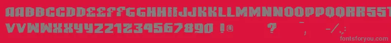 フォントVtksHighlight – 赤い背景に灰色の文字