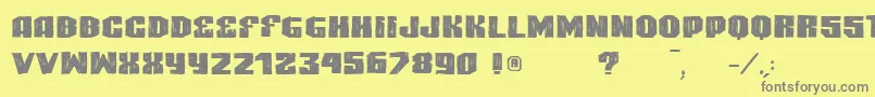 VtksHighlight Font – Gray Fonts on Yellow Background