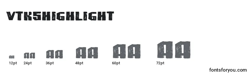 Размеры шрифта VtksHighlight