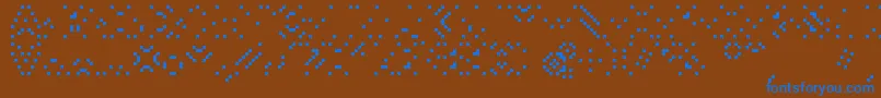 Smackyformulaali Font – Blue Fonts on Brown Background